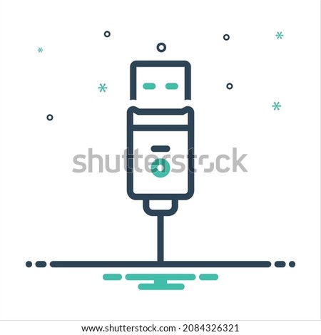Vector colorful mix icon for firewire