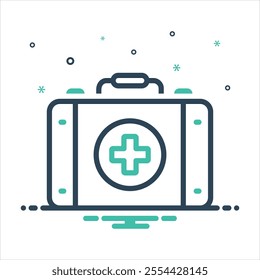 Vector colorful mix icon for first aid