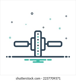 Vector colorful mix icon for fitted