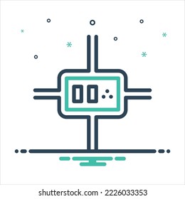 Vector colorful mix icon for fitting
