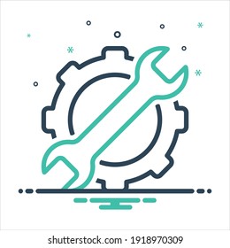 Icono de mezcla de color vectorial para correcciones