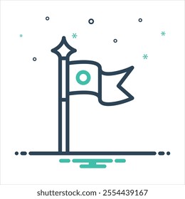 Vector colorful mix icon for flag