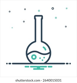 Vector colorful mix icon for flask