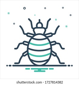 Vector colorful mix icon for flea