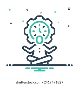 Icono de mezcla de colores vectoriales para hora flexible