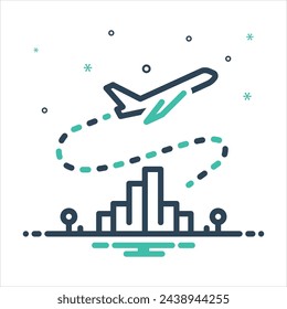 Icono de mezcla de colores vectorial para vuelo