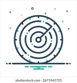 Icono de mezcla de colores de Vector para la navegación aérea