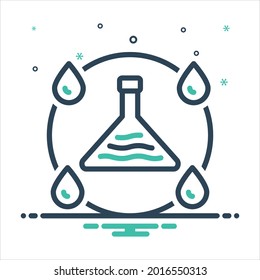 Vector colorful mix icon for fluid