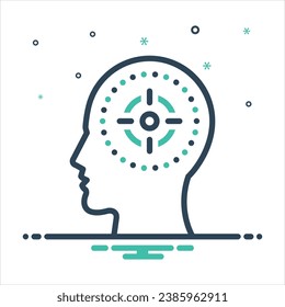 Vector colorful mix icon for focuses