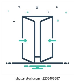 Vector colorful mix icon for fold