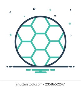 Vector colorful mix icon for football