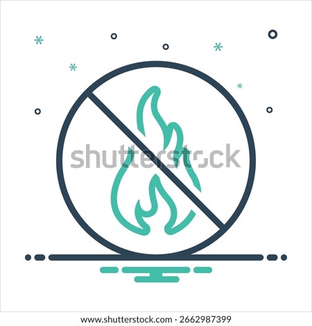 Vector colorful mix icon for forbidden area