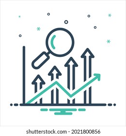 Vector colorful mix icon for forecast