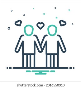 Vector colorful mix icon for forever