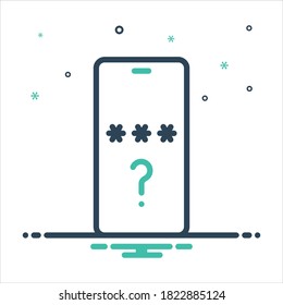 Vector Colorful Mix Icon For Forget  Password