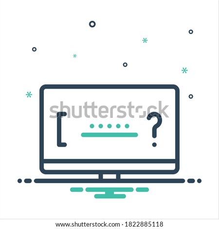 Vector colorful mix icon for forget