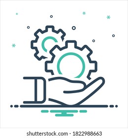 Vector colorful mix icon for formation