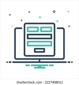 Vector colorful mix icon for formed