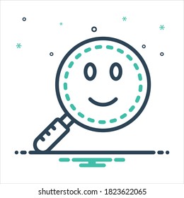 Vector colorful mix icon for found