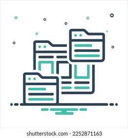 Icono de mezcla colorida del vector para el marco
