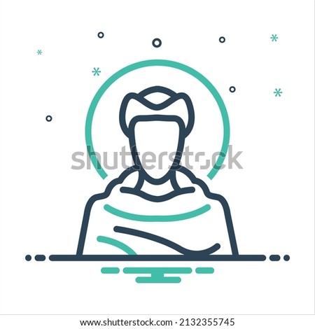Vector colorful mix icon for francis