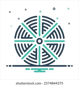 Vector colorful mix icon for frequency
