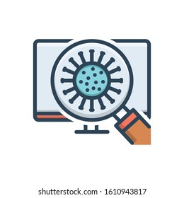 Vector colorful mix icon for full scan