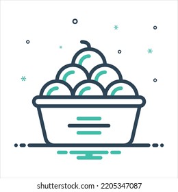 Icono de mezcla colorida vectorial para todo