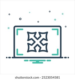 Vector colorful mix icon for full screen