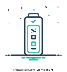 Vector colorful mix icon for full charging