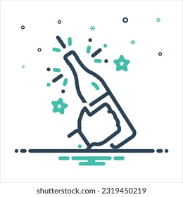 Icono de mezcla de colores vectoriales para diversión