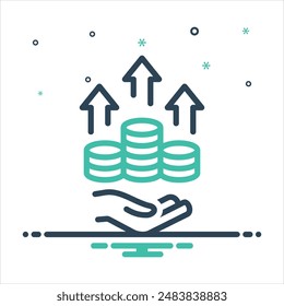 Icono de mezcla colorida de Vector para recaudar fondos