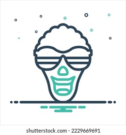 Icono de mezcla de colores vectoriales para funky