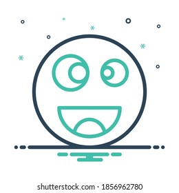 Vector colorful mix icon for funny