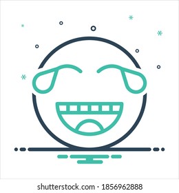 Vector colorful mix icon for funny