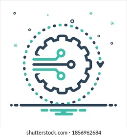 Vector colorful mix icon for future