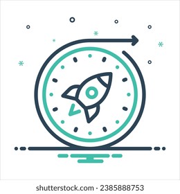 Vector colorful mix icon for future