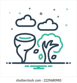 Vector colorful mix icon for gale