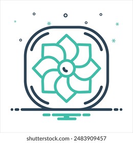 Vector colorful mix icon for gallery