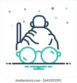 Vector colorful mix icon for ganesh chaturthi