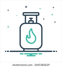 Vector colorful mix icon for gas