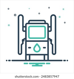 Vector colorful mix icon for gasoline