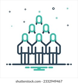Vector colorful mix icon for gathering