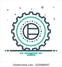 Vector colorful mix icon for gcc