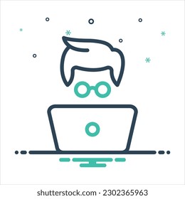 Icono de mezcla de colores vectoriales para geek