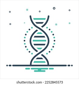 Vector colorful mix icon for gene