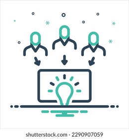 Icono de mezcla de color vectorial para generaciones