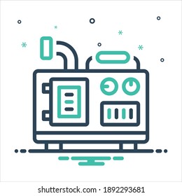 Icono de mezcla de colores vectoriales para generadores