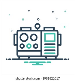 Vector colorful mix icon for generator