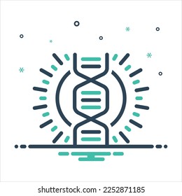 Vector colorful mix icon for genome